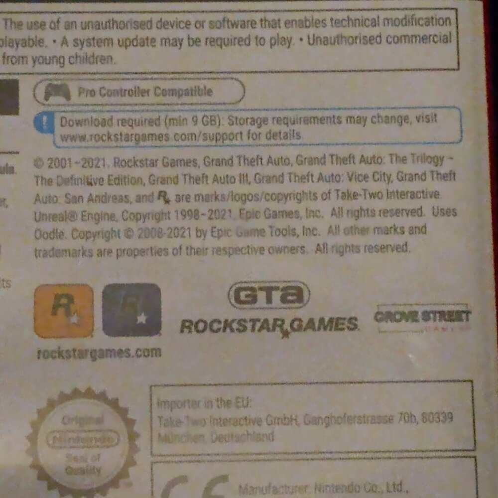 Sealed GRAND THEFT AUTO TRILOGY (Nintendo Switch) - Picture 7 of 7
